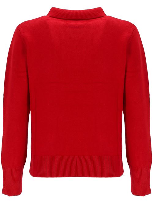 Poppy red intarsia-knit logo MARANT ETOILE | PU0314FAA1X05E11PR